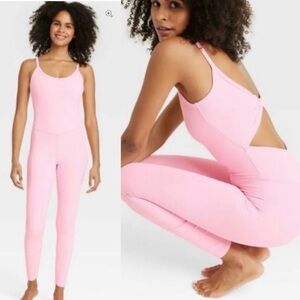 all in motion ribbed pink Jumpsuit